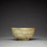 A carved marble 'lotus' bowl, Yuan dynasty | 元 大理石蓮瓣盌