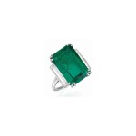 Cartier [[卡地亞] | Emerald and Diamond Ring [祖母綠配鑽石戒指]