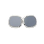 PATEK PHILIPPE | REFERENCE 9002, BLUE ELLIPSE A PAIR OF WHITE GOLD CUFFLINKS, CIRCA 1980
