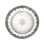 A silver sideboard dish, unmarked, possibly early 18th century