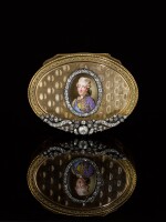 A jewelled two-colour gold Royal presentation snuff box, probably Hanau, circa 1775,