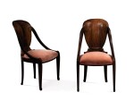 Pair of armchairs and pair of chairs, model David Weill, circa 1923