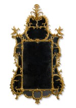 A late George II carved giltwood pier mirror, circa 1760