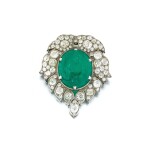 Broche émeraude et diamants | Emerald and diamond brooch