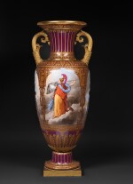 A Sèvres porcelain gilt-bronze mounted vase (vase étrusque carafe 1ère grandeur), 1832
