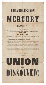 (Civil War) — Charleston Mercury Extra: Secession | The Union is Dissolved!