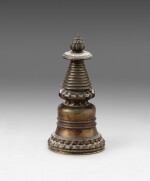 A copper-alloy stupa Tibet, 13th century | 西藏 十三世紀 銅合金佛塔