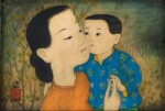 Mai Trung Thu 枚中栨 （梅忠恕） | Amour filial (femme tenant son enfant dans les bras) 母愛（懷抱孩子的女子）