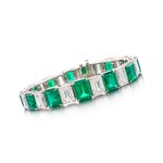 Emerald and Diamond Bracelet | 天然「哥倫比亞」無油祖母綠 配 鑽石 手鏈（祖母綠及鑽石共重25.80及24.36克拉）