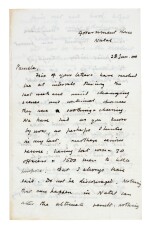 CHURCHILL | autograph letter signed, to Pamela Plowden, 1900