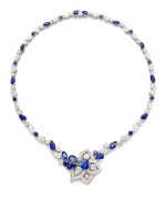 'Peony' Sapphire and Diamond Necklace | 格拉夫| 'Peony' 藍寶石 配 鑽石 項鏈 (藍寶石及鑽石共重約18.90及19.30克拉)