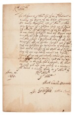 John Godolphin and William Clerk, Admiralty Judges | letter signed on the quality of sugar, 12 June 1654