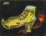  Yayoi Kusama 草間彌生 | Red Flower and a Shoe 紅花與靴子