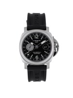 PANERAI | LUMINOR GMT, REF PAM00088 STAINLESS STEEL DUAL TIME ZONE WRISTWATCH WITH DATE CIRCA 2003