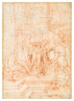 Recto: A compositional study, possibly the vocation of St. Matthew Verso: Three studies of the torso of Venus, after the Antique