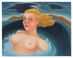 Untitled (Woman in Pool with Stormy Skies)