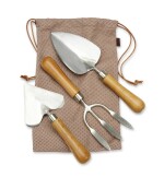 Cherry Wood and Stainless Steel Gardening Tools