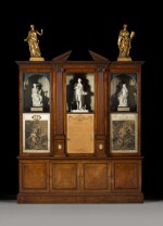 A late George II carved mahogany architectural bookcase, circa 1760