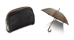 Pair of accessories encompassing an umbrella and coin wallet  Circa 2015