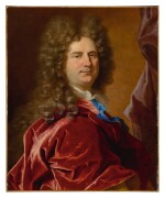 HYACINTHE RIGAUD | PORTRAIT OF A GENTLEMAN, HALF-LENGTH, IN A RED MANTLE