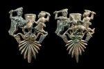 A Pair of Etruscan Bronze Attachments, circa early 5th Century B.C.