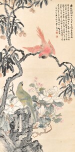 陸恢 荔枝鸚鵡 | Lu Hui, Parrots on the Lychee Tree