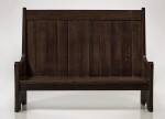 GUSTAV STICKLEY | AN IMPORTANT AND RARE SETTLE, MODEL NO. 196