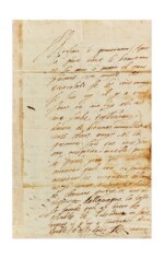 DUC DE GUISE. Lettre autographe signée à Monsieur d'Entraigues. "Ce treyze" [février 1586 ?].
