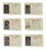 [THE CHICAGO SEVEN] |  Cook County Jail identification cards depicting six members of the Chicago Seven, anti-war activists charged in connection to anti-war protests at the 1968 Democratic National Convention