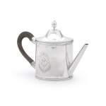 A George III silver teapot, John Hampston and John Prince, York 1791