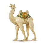 A magnificent large sancai-glazed pottery figure of a camel Tang dynasty 唐 三彩駱駝