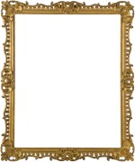 A fine mid-18th century British Rococo carved giltwood frame