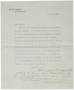 Roosevelt, Theodore. Typed letter signed to Curtis Guild, Jr., Washington, 17 June 1903