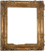 A Louis XIII-XIV carved giltwood flower corner frame