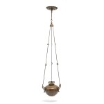 An Unusual Japonisme Bronze Hanging Memorial Light, probably French, circa 1880