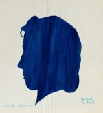 Three cut-out profiles, circa 1950 | Drei ausgeschnittene Profile