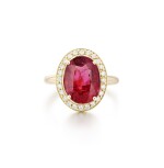 Bague spinelle et diamants | Spinel and diamond ring