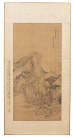 Wang Xuehao (1754-1832) Landscape after Yuan masters | 王學浩 仿元人意山水圖 水墨絹本 鏡心