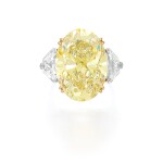 Fancy Intense Yellow Diamond and Diamond Ring
