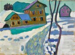 Kochel, Schneelandschaft mit Häusern (Kochel, Snowy Landscape with Houses)