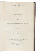[Emerson, Ralph Waldo, Henry David Thoreau, et al]. First edition of the influential Transcendentalist literary magazine