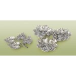 TWO ITALIAN SILVER LEAF-FORM CENTERPIECES, GIANMARIA BUCCELLATI, BOLOGNA, LATE 20TH CENTURY