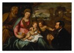 The Holy Family with Saint John the Baptist and a donor