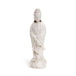 A Dehua porcelain figure of Guanyin