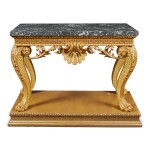 A GEORGE II GILTWOOD PIER TABLE, IN THE MANNER OF WILLIAM KENT, PROBABLY LATE 19TH CENTURY