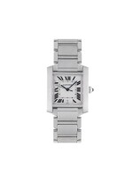 CARTIER | TANK FRANCAISE, REF 2302 STAINLESS STEEL WRISTWATCH WITH DATE AND BRACELET CIRCA 2001
