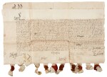 Queen Elizabeth I--Privy Council | Letters patent, signed, encouraging horsebreeding in Cambridgeshire, 1584