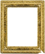 A 17th century British Louis XIII-style reverse carved giltwood frame, probably reduced