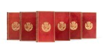 Histoires de guerres. Paris, 1751. 6 vol. in-12. Maroquin rouge aux armes de la comtesse de Provence.