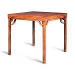 A HUANGHUALI SQUARE TABLE QING DYNASTY, 18TH CENTURY | 清十八世紀 黃花梨拼櫸木霸王棖方桌